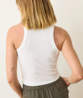 Marine Layer Women's Lexi Rib Sun-In High Neck Crop Tank
